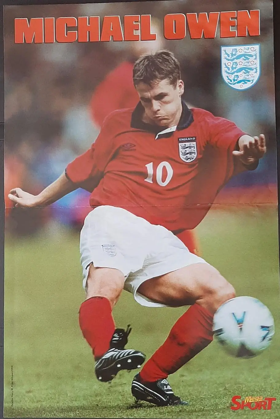 Постер двосторонній Майкл Оуен / Томаш Росіцкі з журналу MegaSport (Польща) 2001