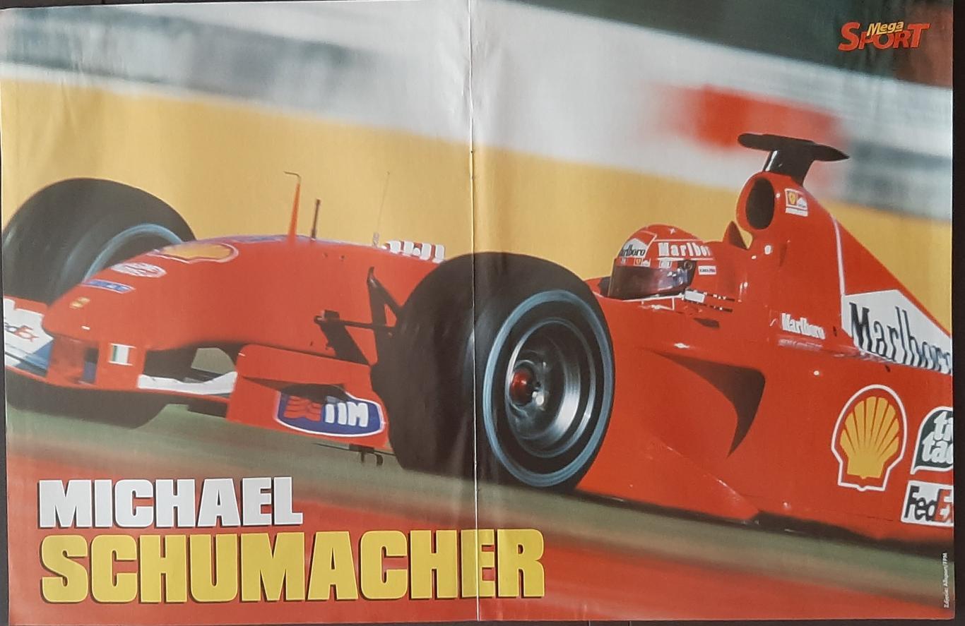 Постер Шумахер (формула 1) з журналу Mega Sport (Польща) 2001