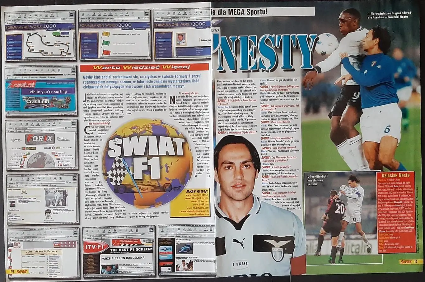 Постер Ф.Індзагі з журналу Mega Sport (Польща) 2001 1