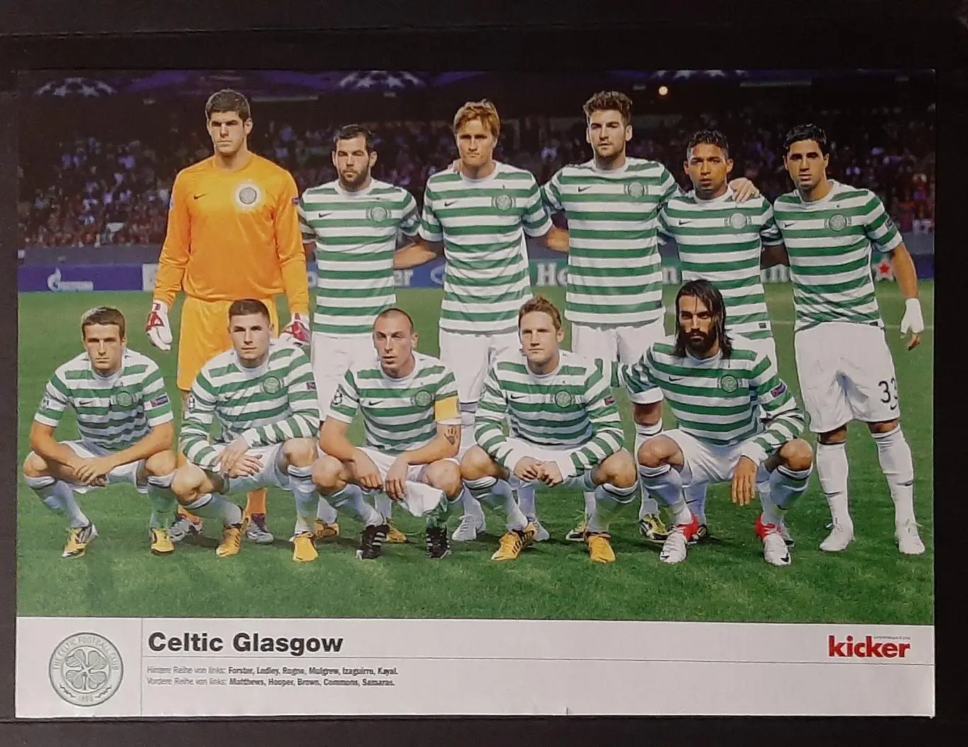 Постер Селтік Шотландія з журналу Kicker 2012