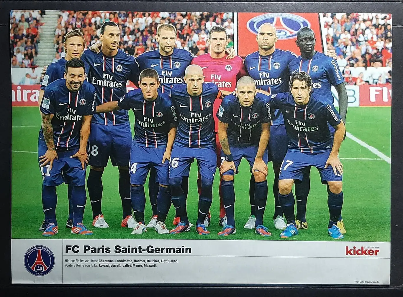Постер Парі Сен - Жермен з журналу Kicker 2012