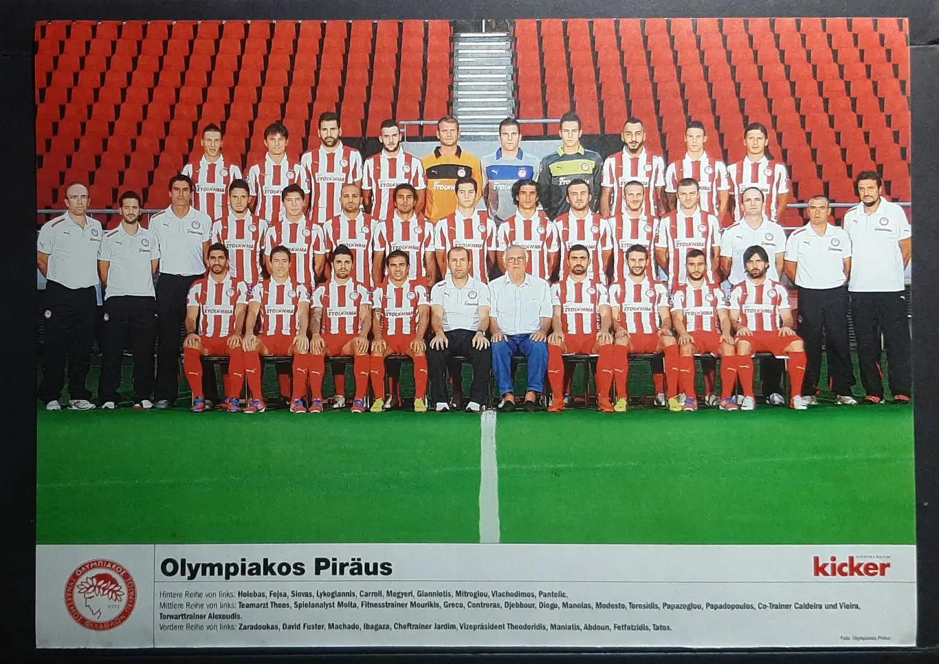 Постер Олімпіакос з журналу Kicker 2012