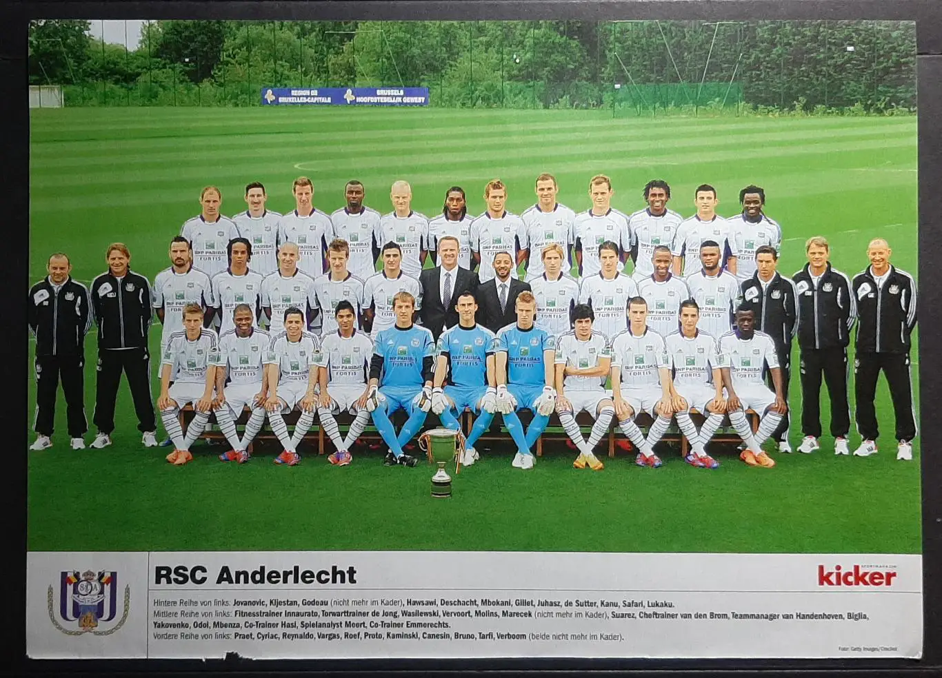 Постер Андерлехт з журналу Kicker 2012