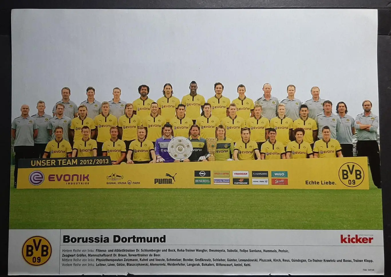 Постер Боруссія Дортмунд з журналу Kicker 2012