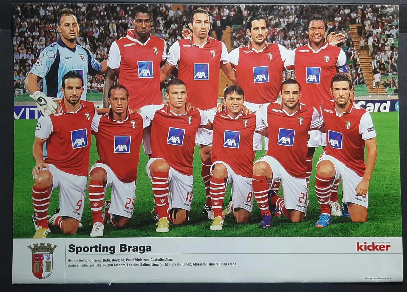 Постер футбол Брага Португалія з журналу Kicker 2012