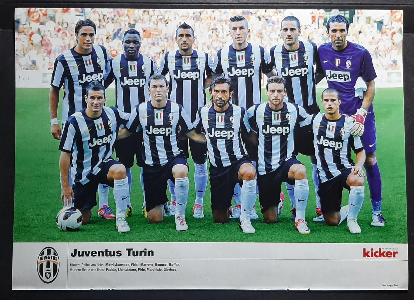 Постер Футбол Ювентус Італія з журналу Kicker 2012