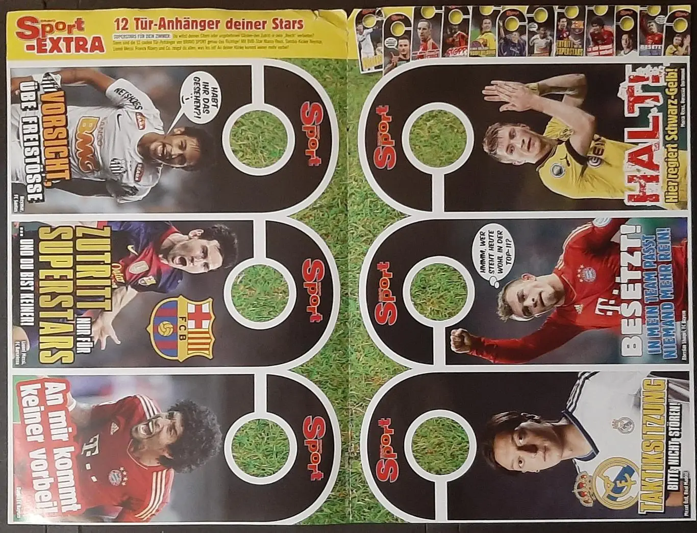 Лист двосторонній дорхолдери Мессі, Роналду, Ібрагімович,Балотеллі.Bravo Sport