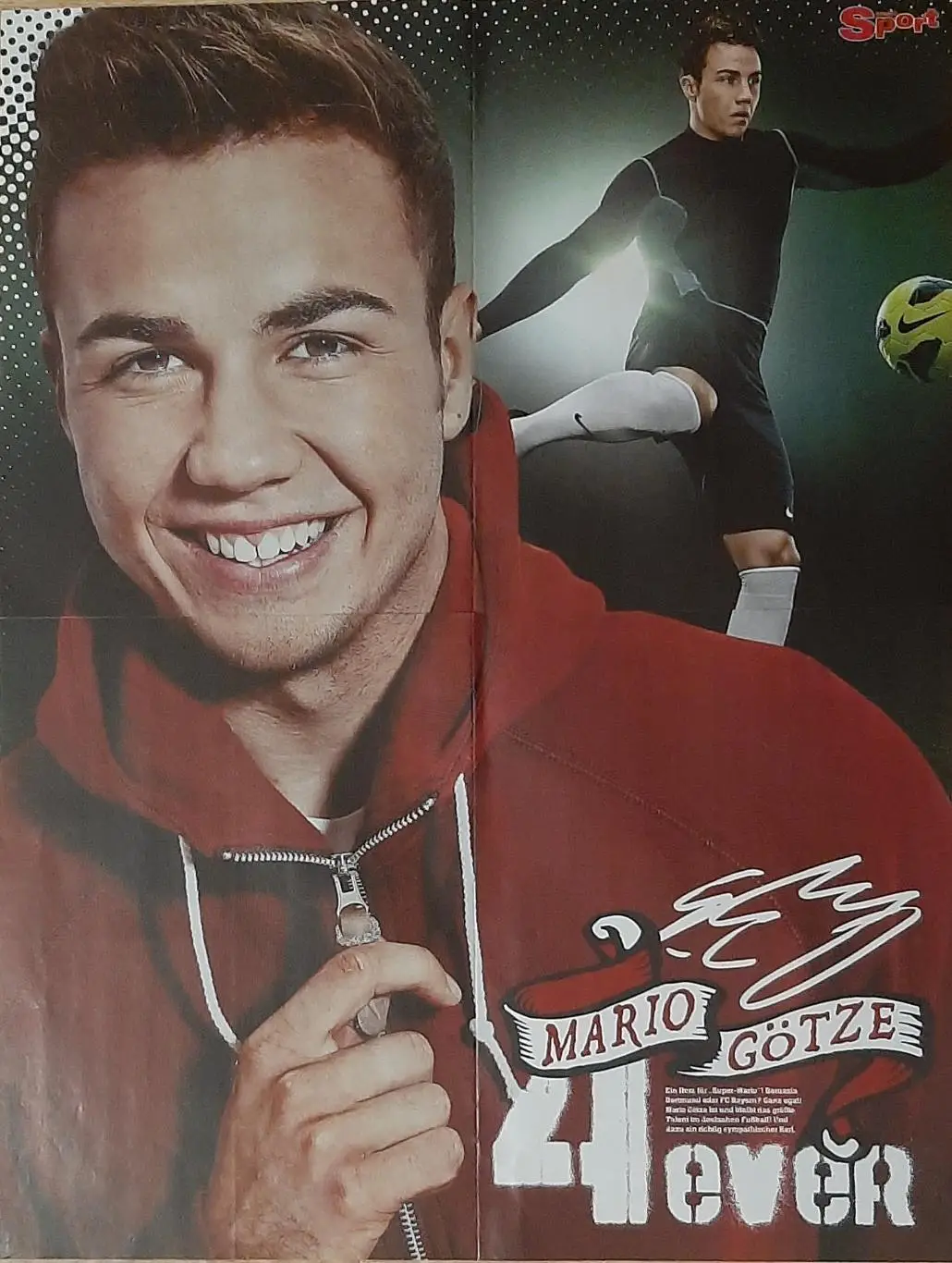 Постер двосторонній з двох частин Маріо Гетце / Леброн Джеймс, downhill -action