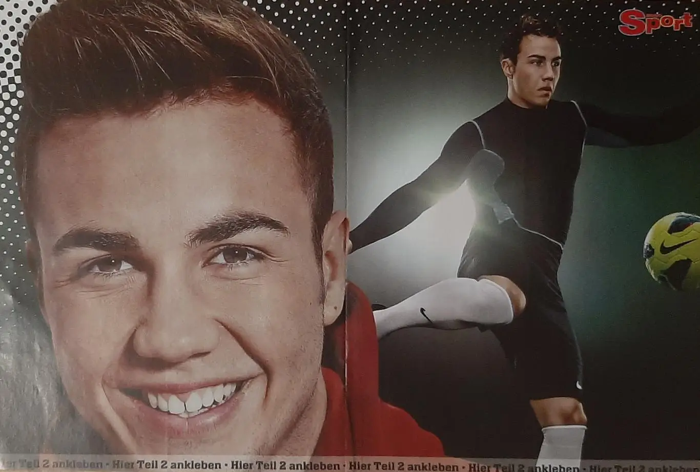 Постер двосторонній з двох частин Маріо Гетце / Леброн Джеймс, downhill -action 1