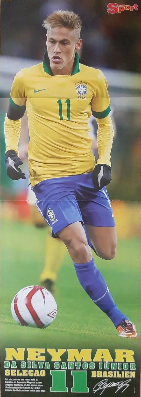 Постер двосторонній Роналду /Неймар з журналу Bravo Sport 2013 1