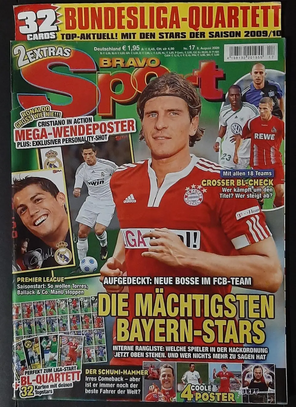 Bravo Sport 2009 постери двосторонні Зе Роберто - Шумахер, Харді - Маріо Гомес