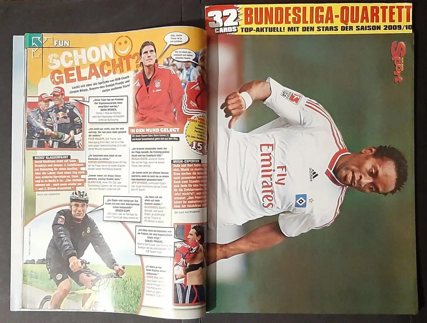 Bravo Sport 2009 постери двосторонні Зе Роберто - Шумахер, Харді - Маріо Гомес 1