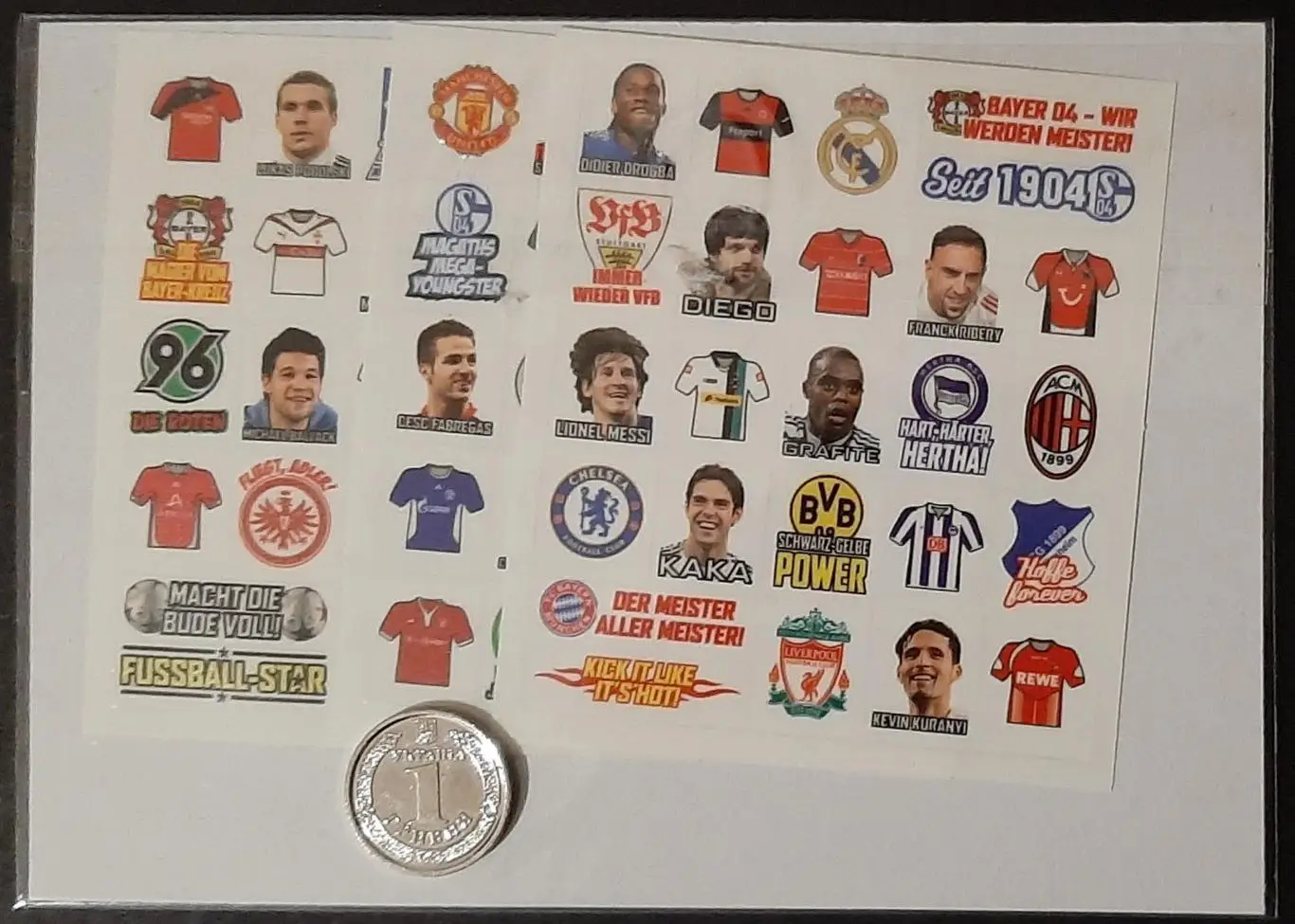 Наклейки футбол 75 шт. маленькі з журналу Bravo Sport 2