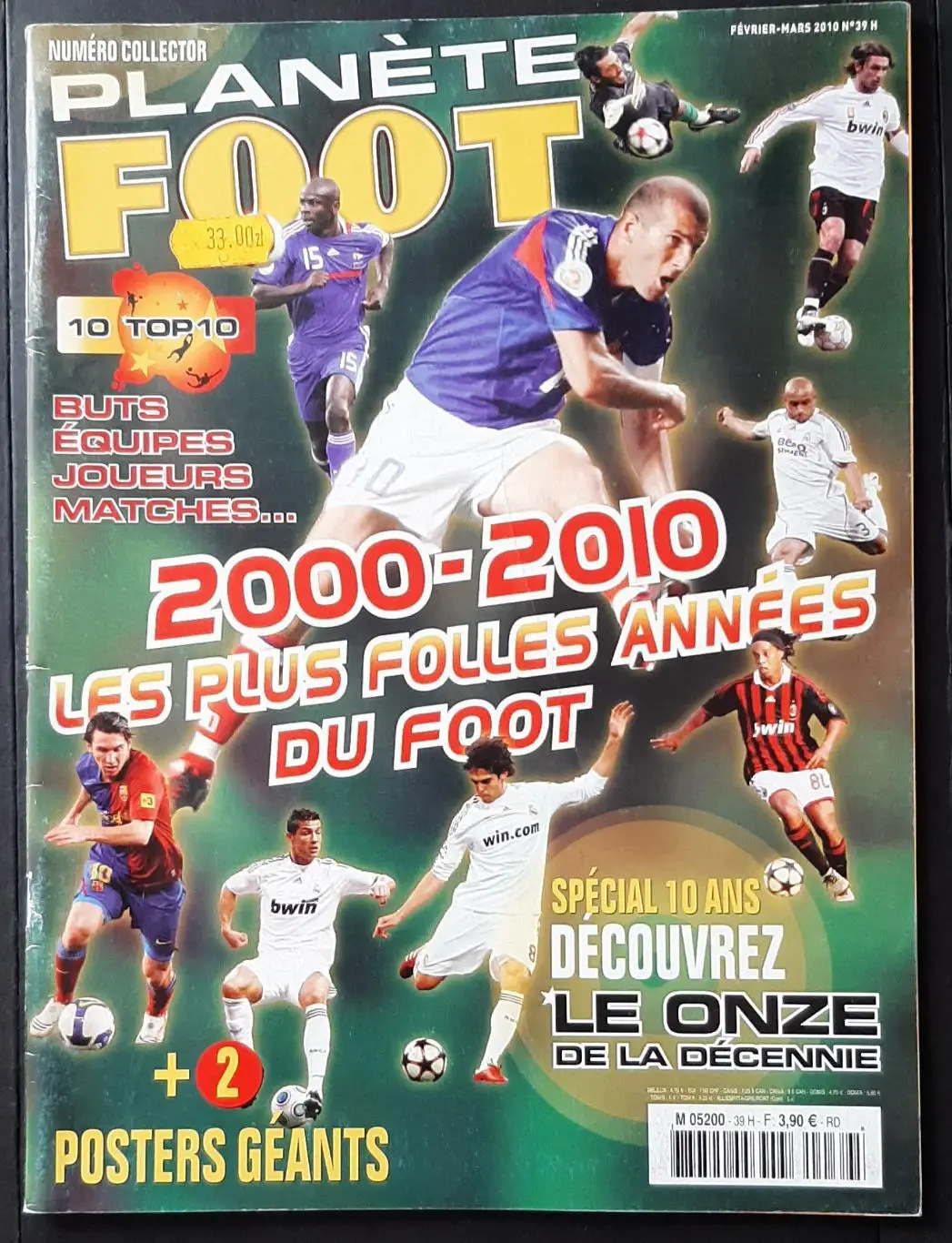 Журнал Planete foot 2010 Постер двосторонній Зідан та збірна десятиріччя