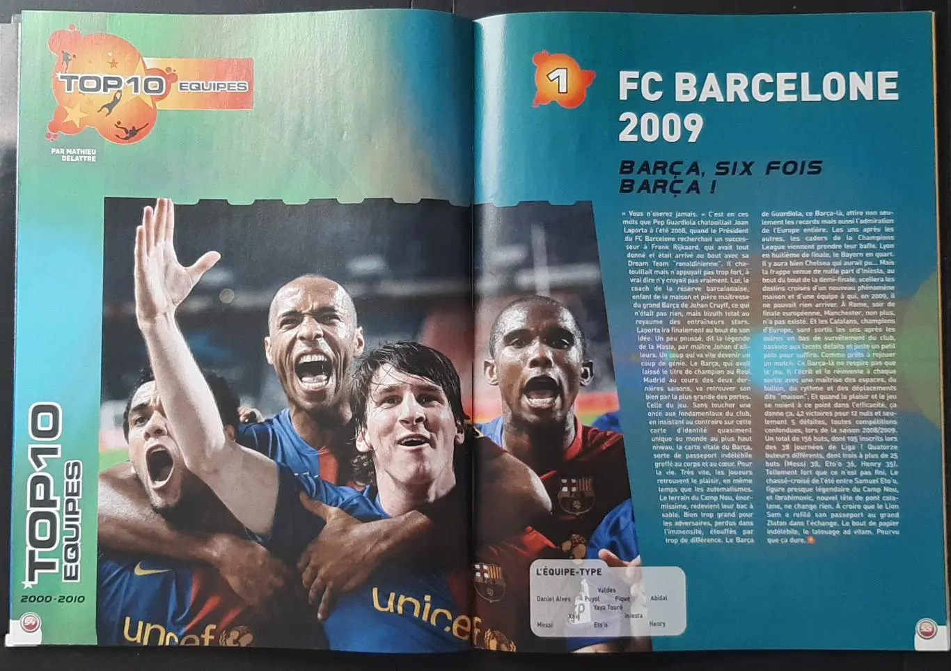 Журнал Planete foot 2010 Постер двосторонній Зідан та збірна десятиріччя 7