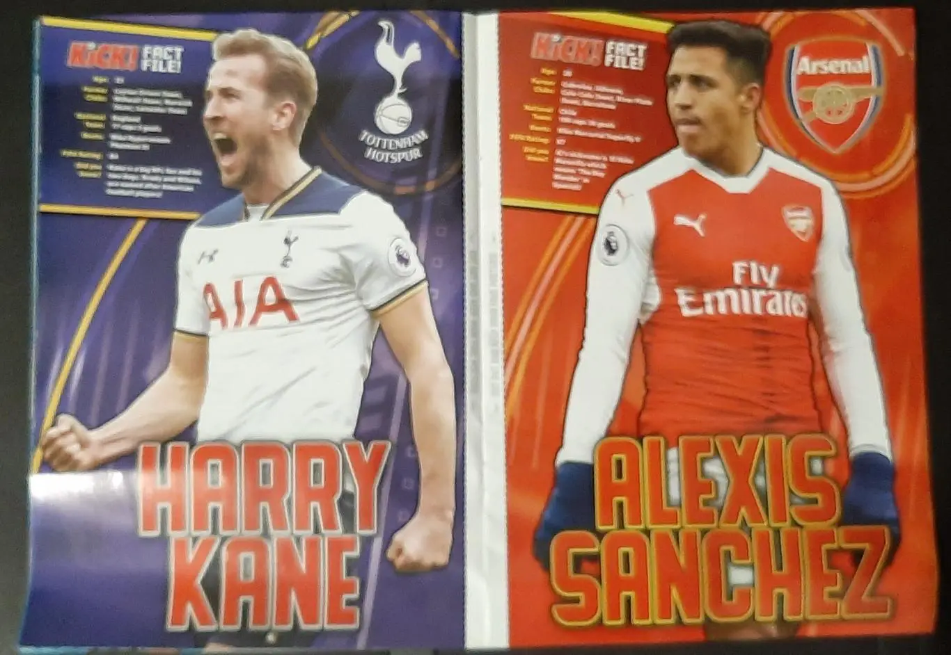 Kick 2017 Постери Грей,Каррік, Кейн, Санчес, Габб'ядіні, Пікфорд,Канте,Коутіньо. 2