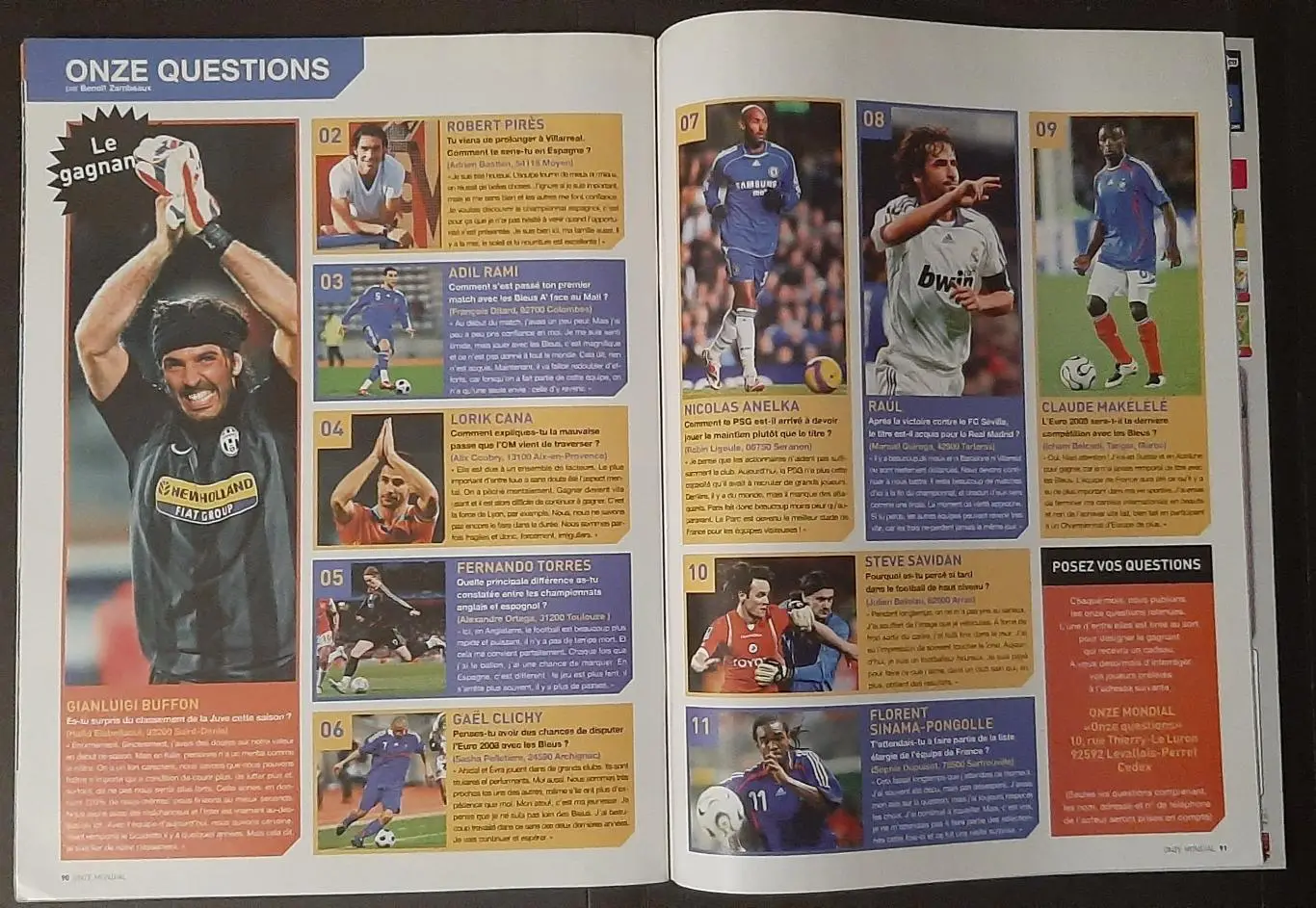 Журнал Onze / Онзе 2008 Постер двосторонній Діарра / Насрі формат А2 7