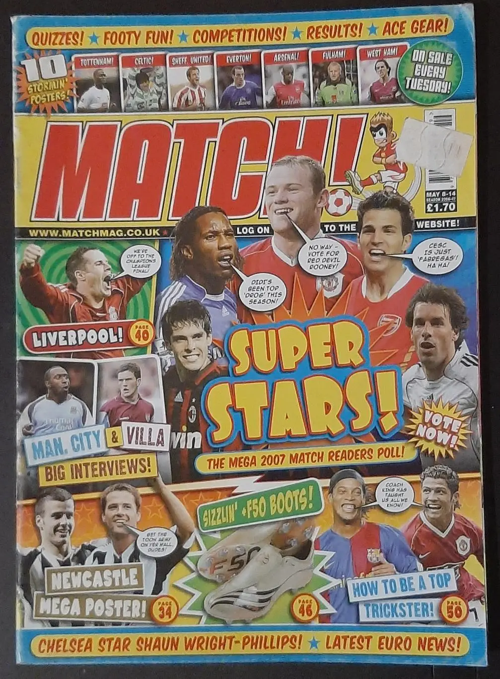 Журнал Match Англія 2007 Постери Селтік...