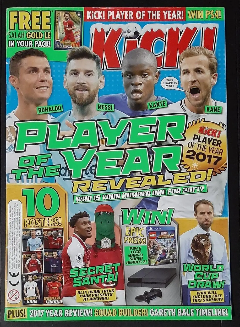 Журнал Kick Англія Постери Лукаку,Канте,Абрахам,Де Брюйне, Неймар, Санчес, Мессі