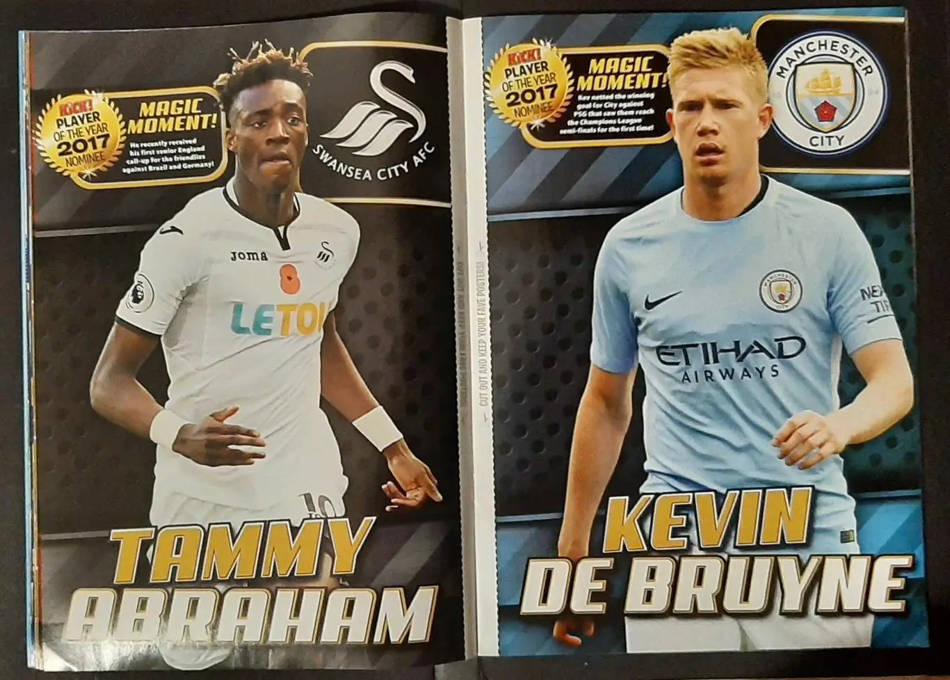 Журнал Kick Англія Постери Лукаку,Канте,Абрахам,Де Брюйне, Неймар, Санчес, Мессі 4