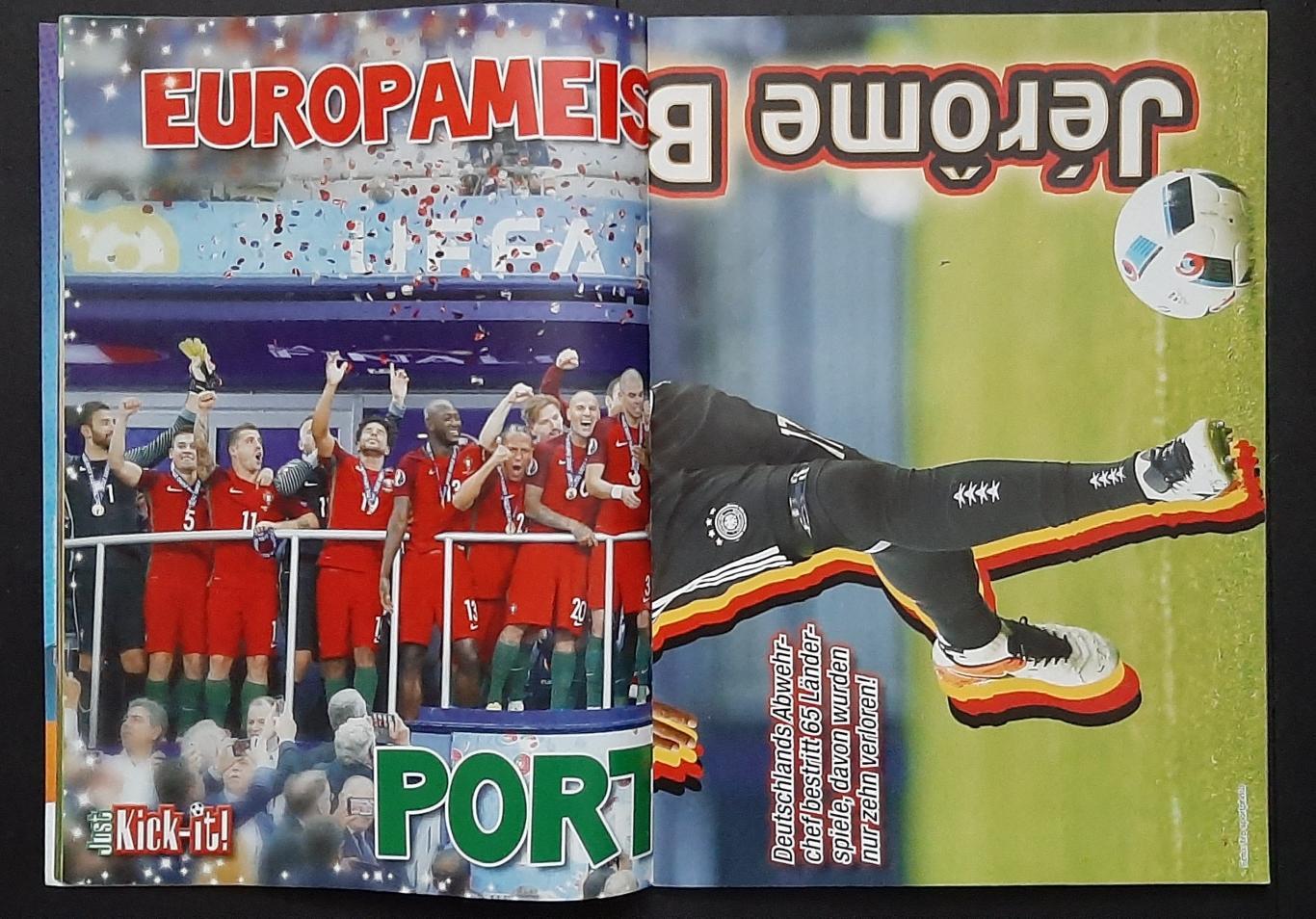 Журнал Kick -it just (Німеччина)2016 Постер Португалія чемпіон Європи формат А3 2