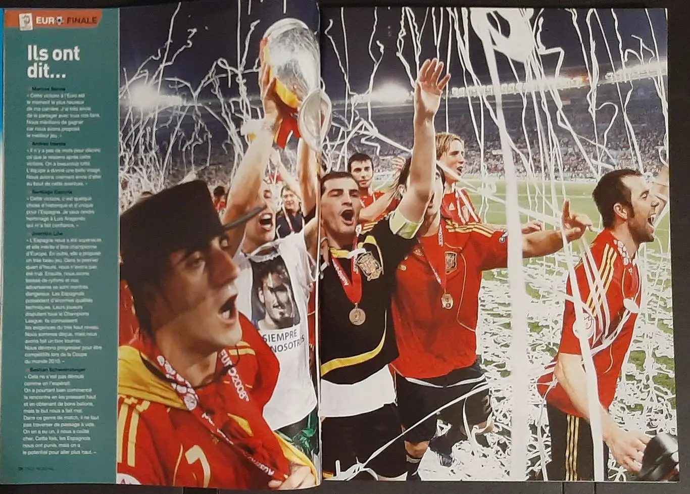 Журнал Onze/Онзе Франція 2008 Спецвипуск Євро 2008 Постер Торрес/зб.Іспанії А2 2