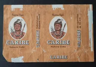 Пачка від сигарет Caribe Куба