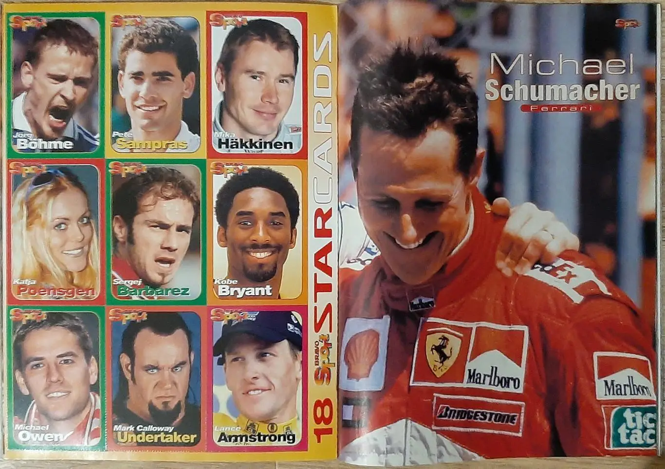 Журнал Bravo Sport 2001 Постер двосторонні Курнікова/ Остін; Зидан /Шумахери А3 7