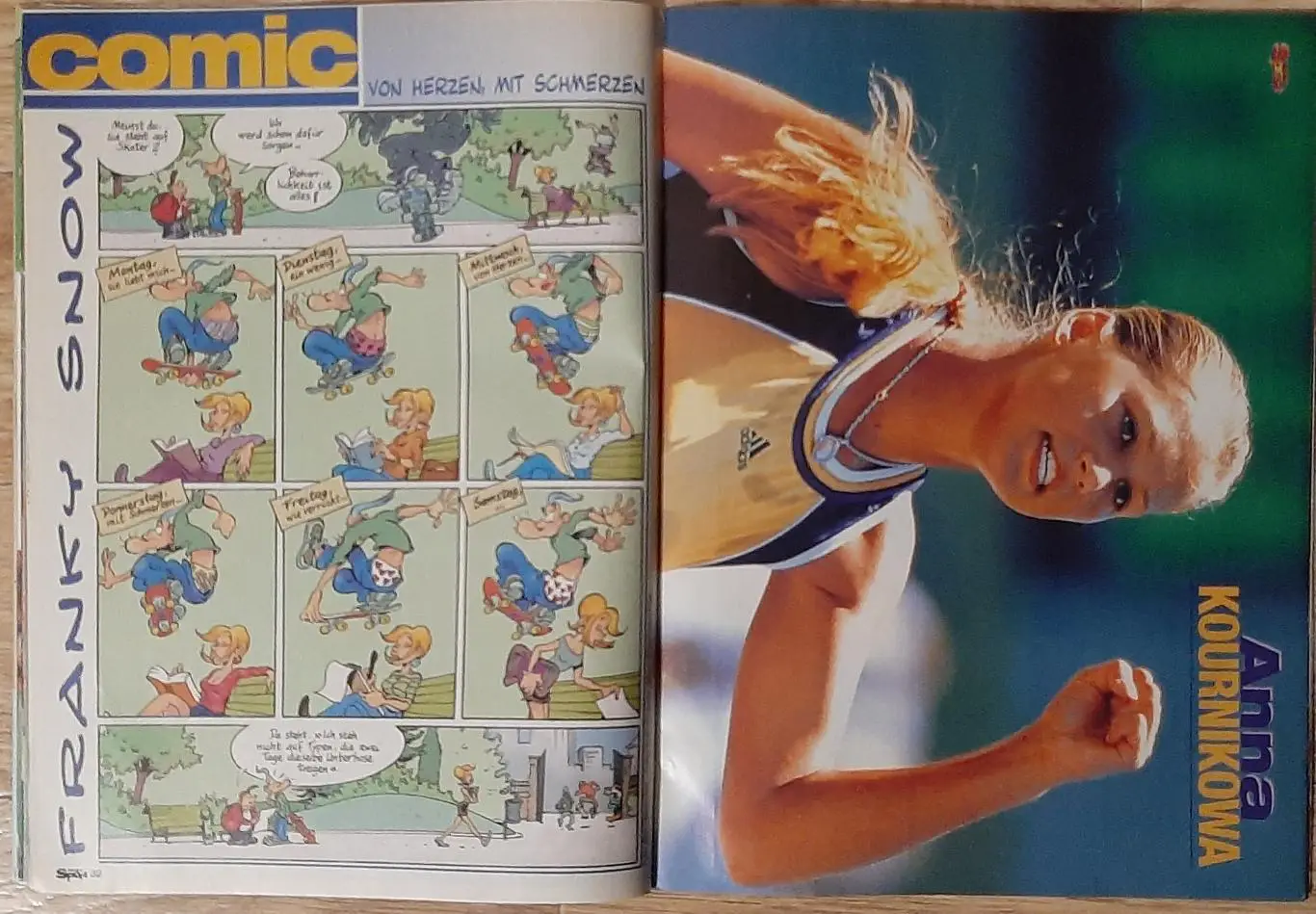 Журнал Bravo Sport 2001 Постер двосторонні Курнікова/ Остін; Зидан /Шумахери А3 3