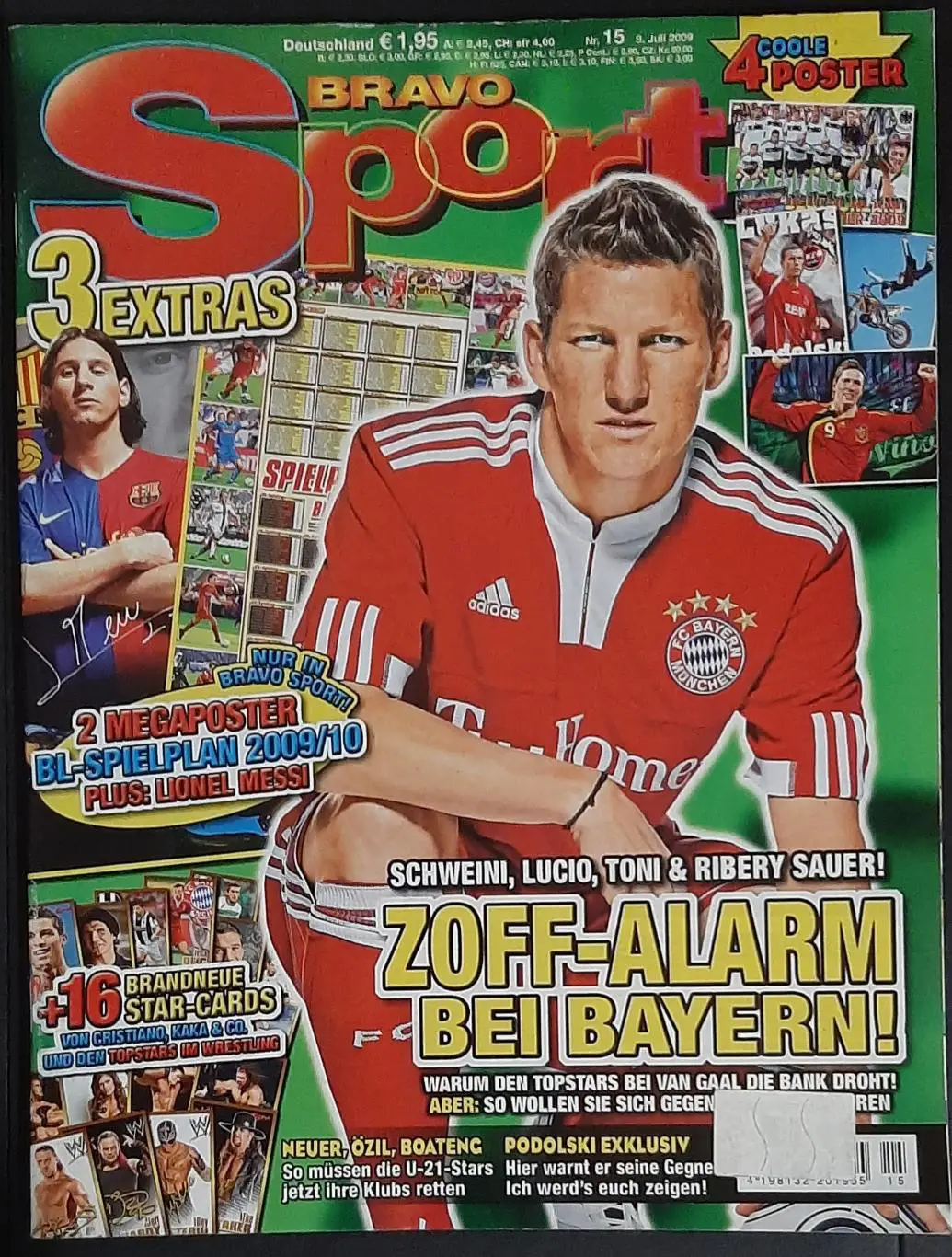 Bravo Sport 2009 Постер двосторонній календар бундесліги/Мессі формат А1