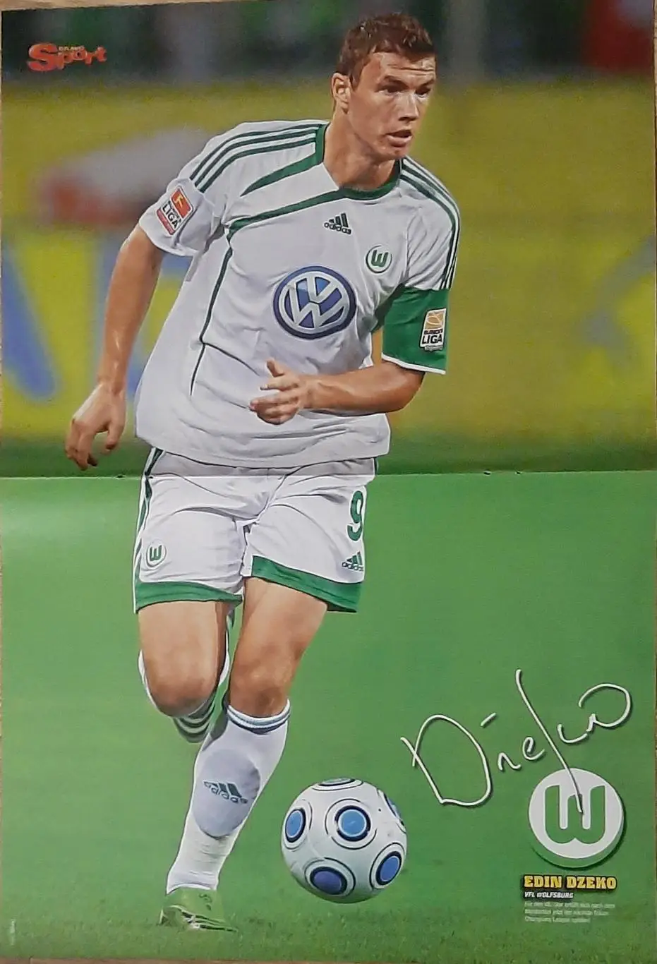 Постер двосторонній Мессі/ Джеко з журналу Bravo Sport формат А3 1