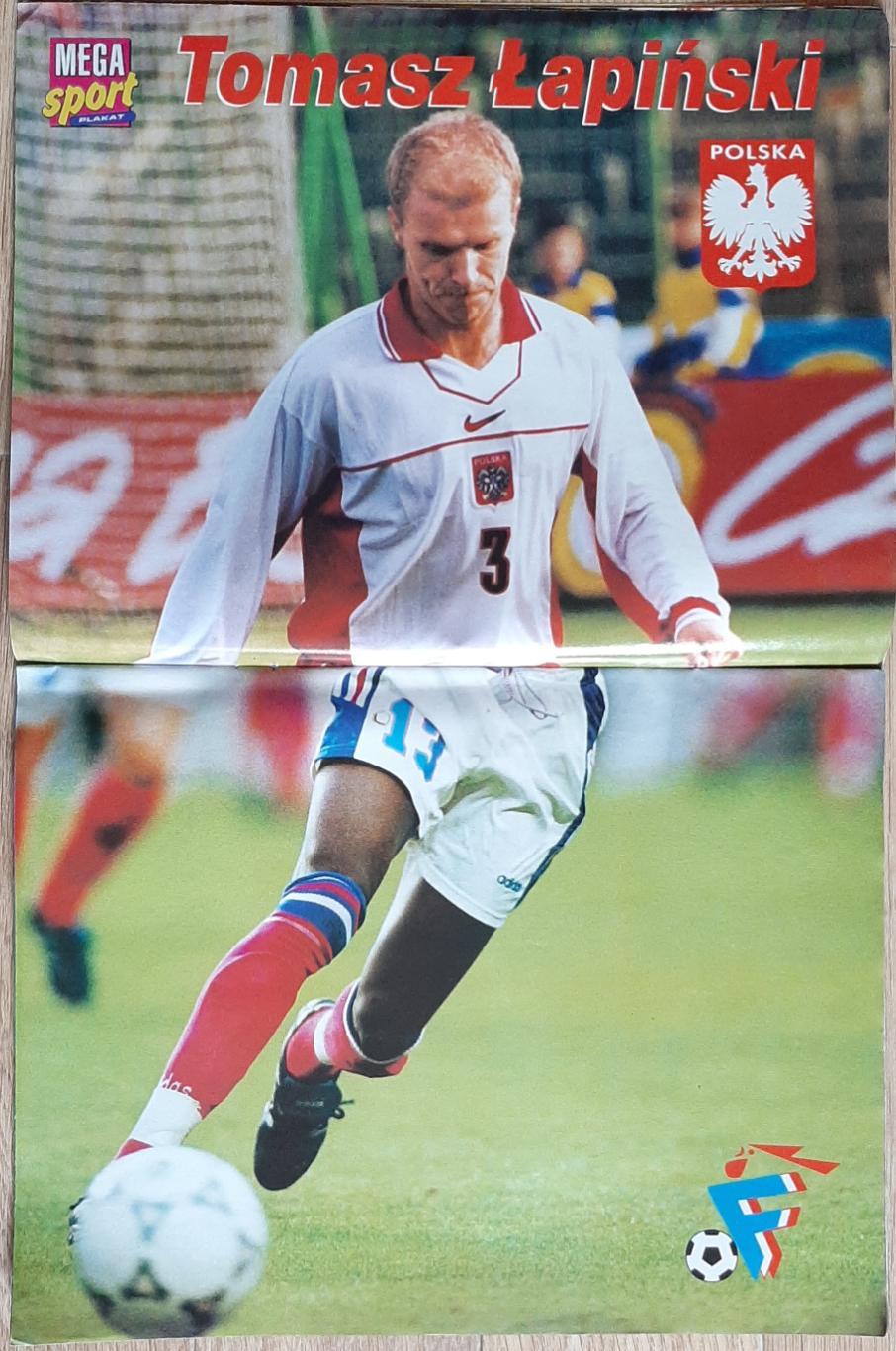 Mega Sport 1998 Постер двосторонній Кобі Брайант/ Катовіце,Франція розмір 92# 58 5