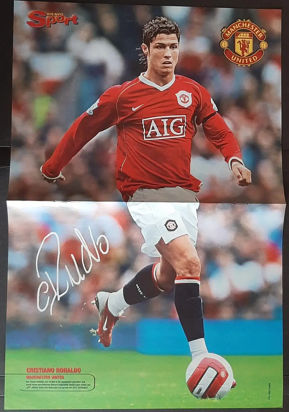 Постер двосторонній Роналду / Бекхем з журналу Bravo Sport 2007