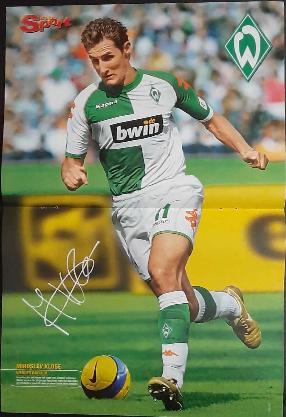 Постер двосторонній Ібрагімович / Клозе з журналу Bravo Sport 2007 1