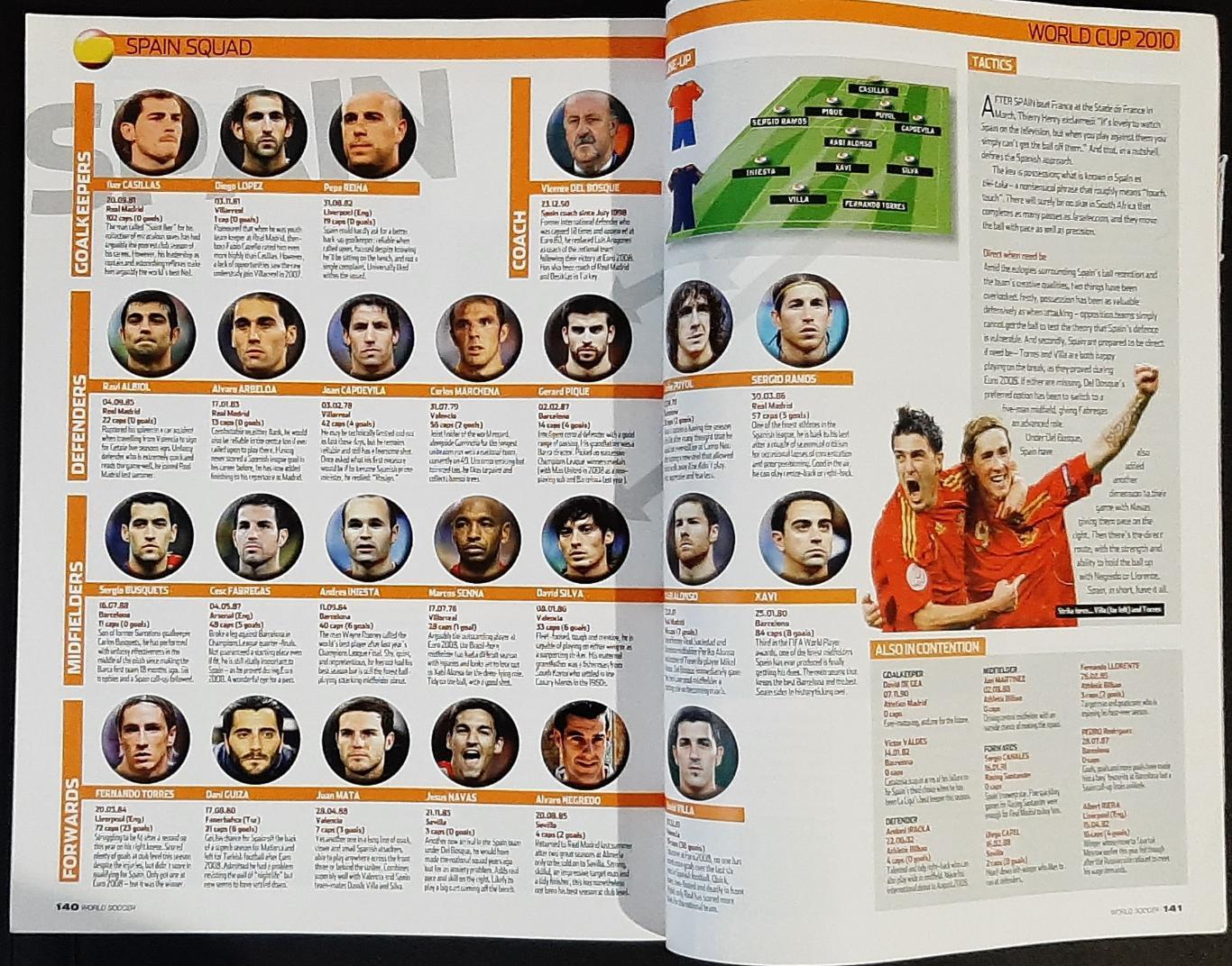 Журнал World soccer 2010 Представлення команд до чемпіонату світу 7