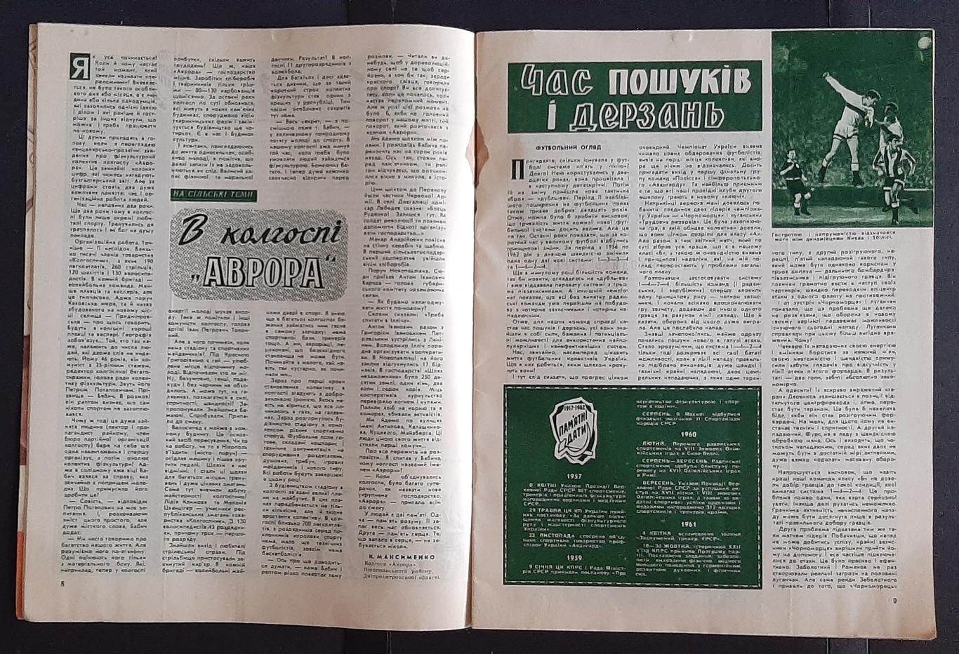 Журнал Фізкультура і спорт #11 1962 1