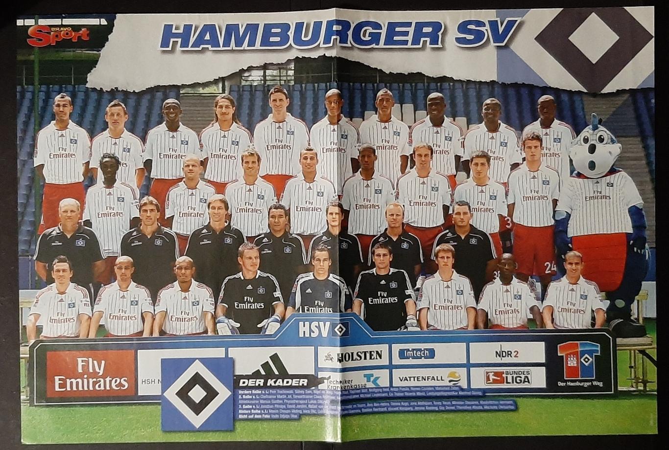 Постер двосторонній Гамбург / Ганновер з журналу Bravo Sport 2008
