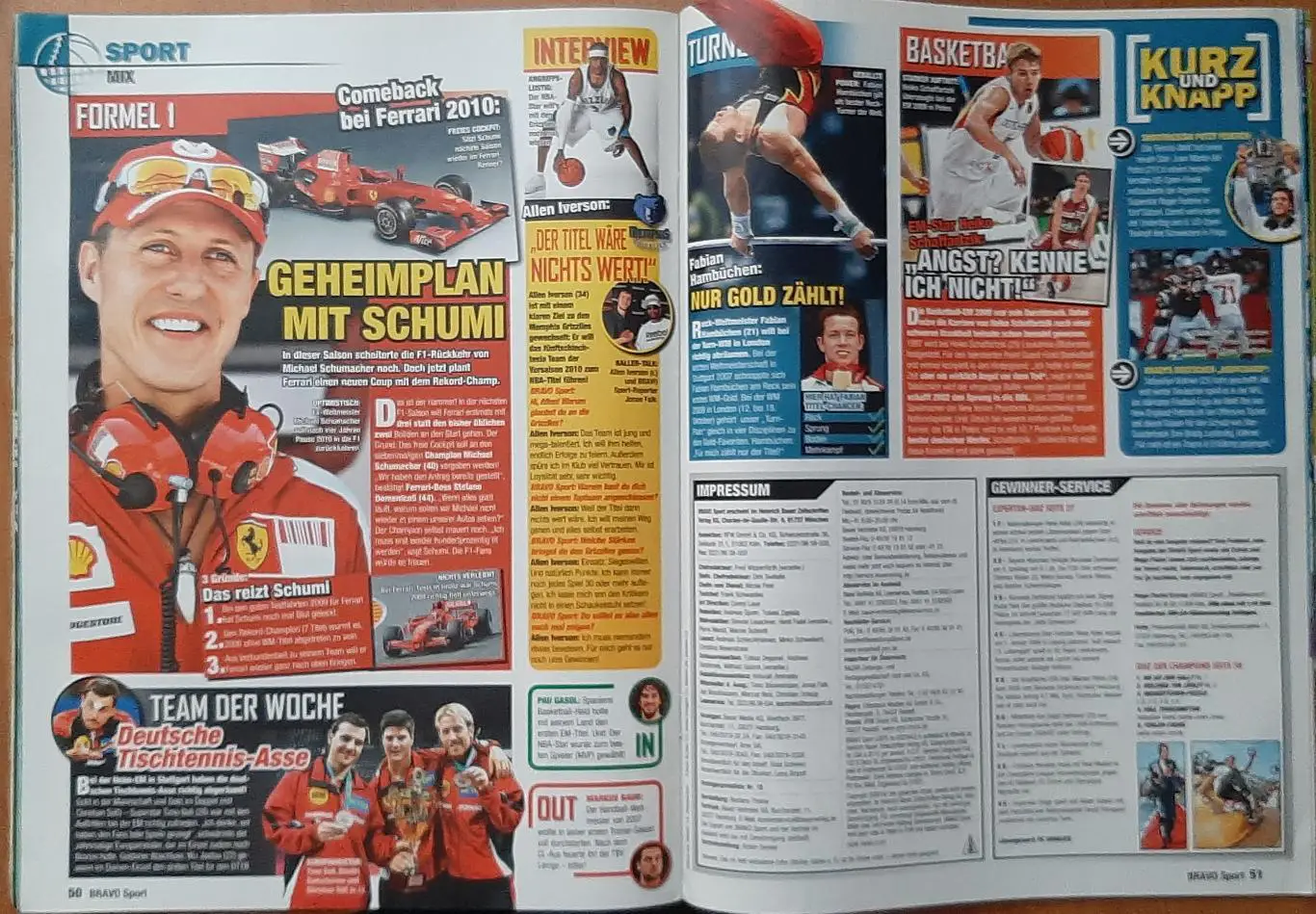 Журнал Bravo Sport 2009 Постер двосторонній Швайнштайгер / гравці Барселони 7