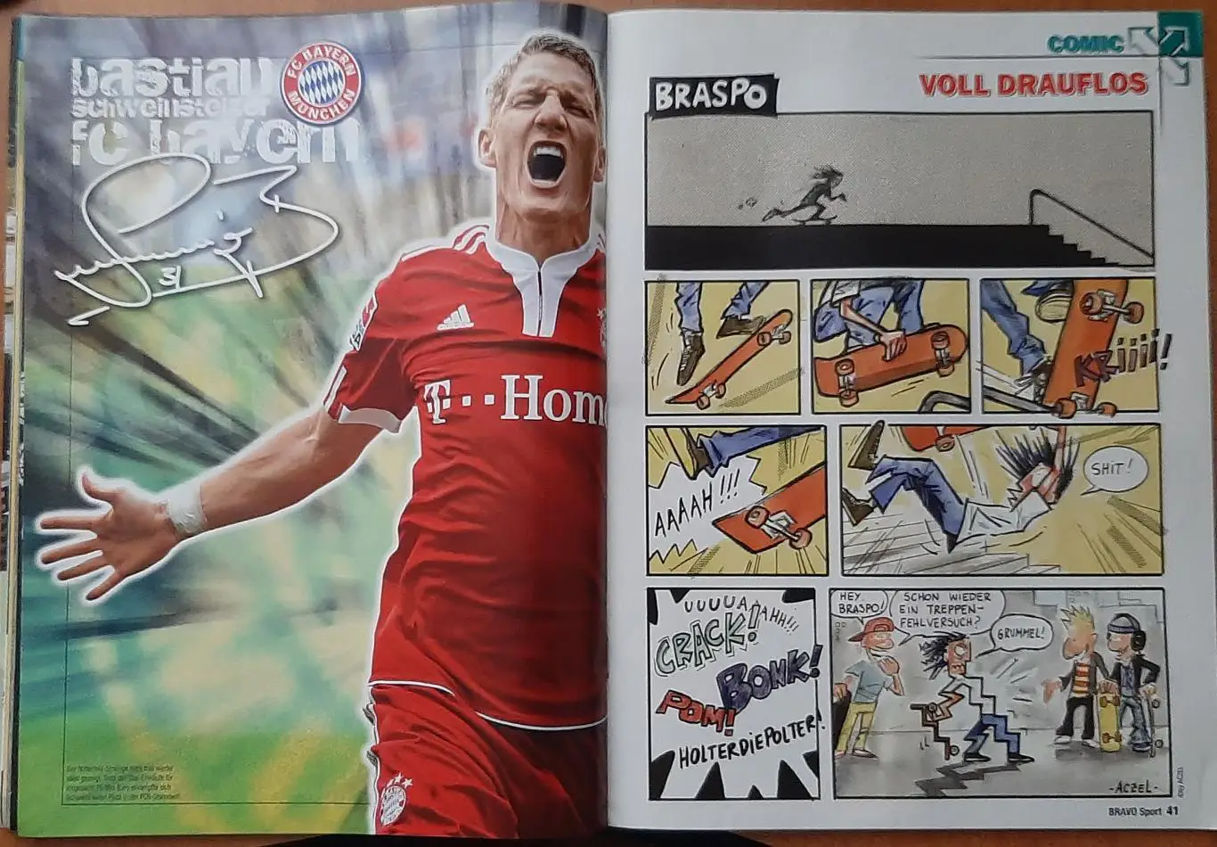 Журнал Bravo Sport 2009 Постер двосторонній Швайнштайгер / гравці Барселони 6