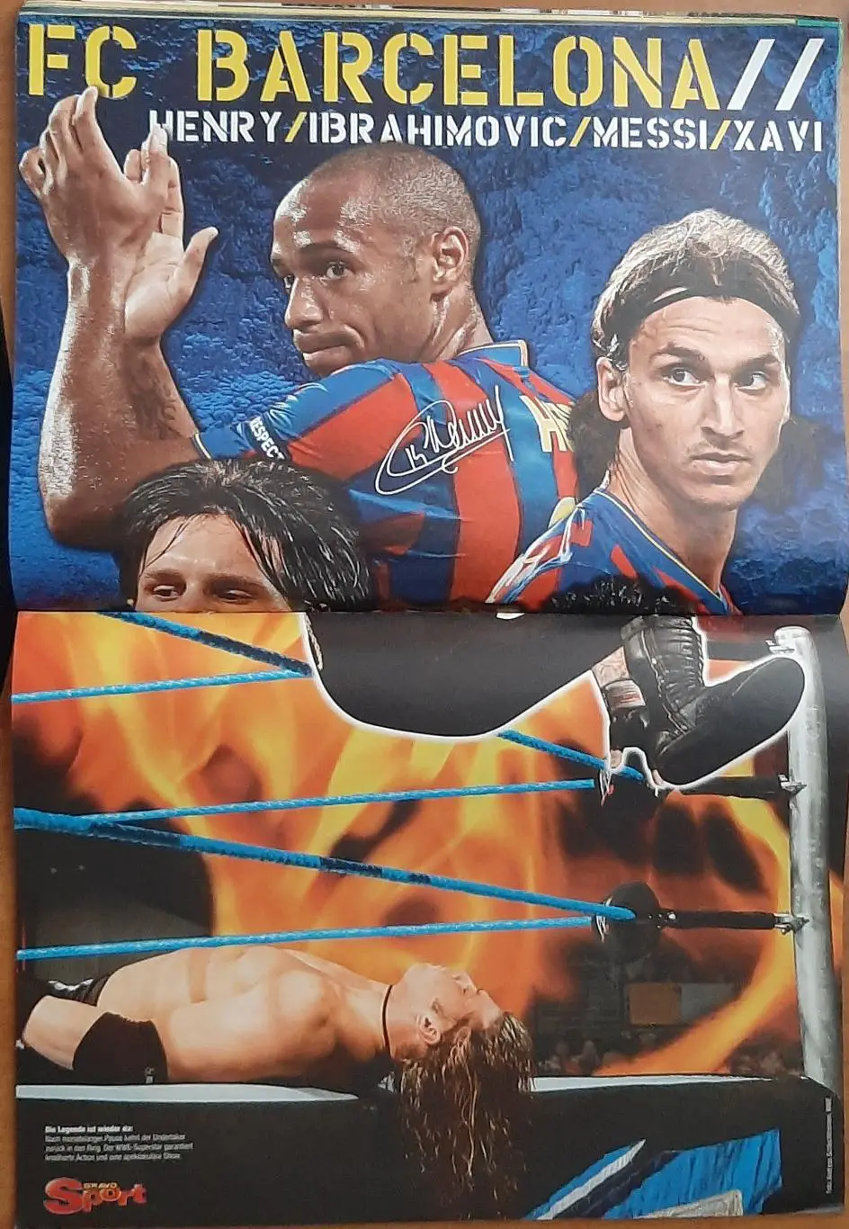 Журнал Bravo Sport 2009 Постер двосторонній Швайнштайгер / гравці Барселони 3