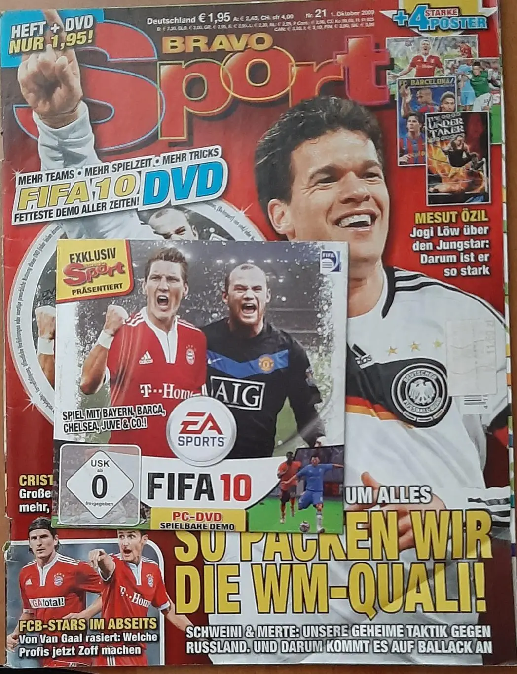 Журнал Bravo Sport 2009 Постер двосторонній Швайнштайгер / гравці Барселони