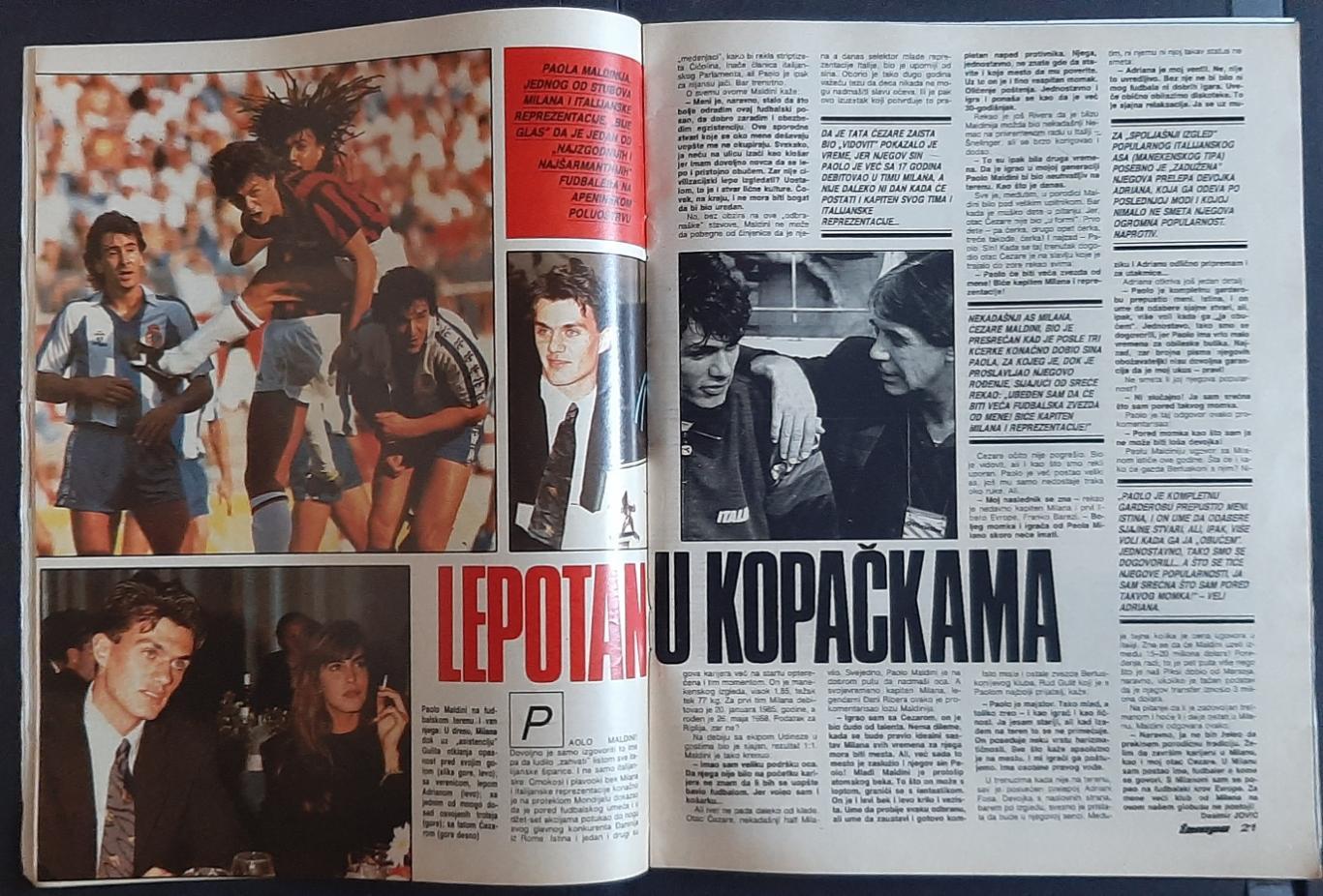 Журнал Tempo 1990 постери Каніджа,Бреме зб.Югославії, легка атлетика. 3