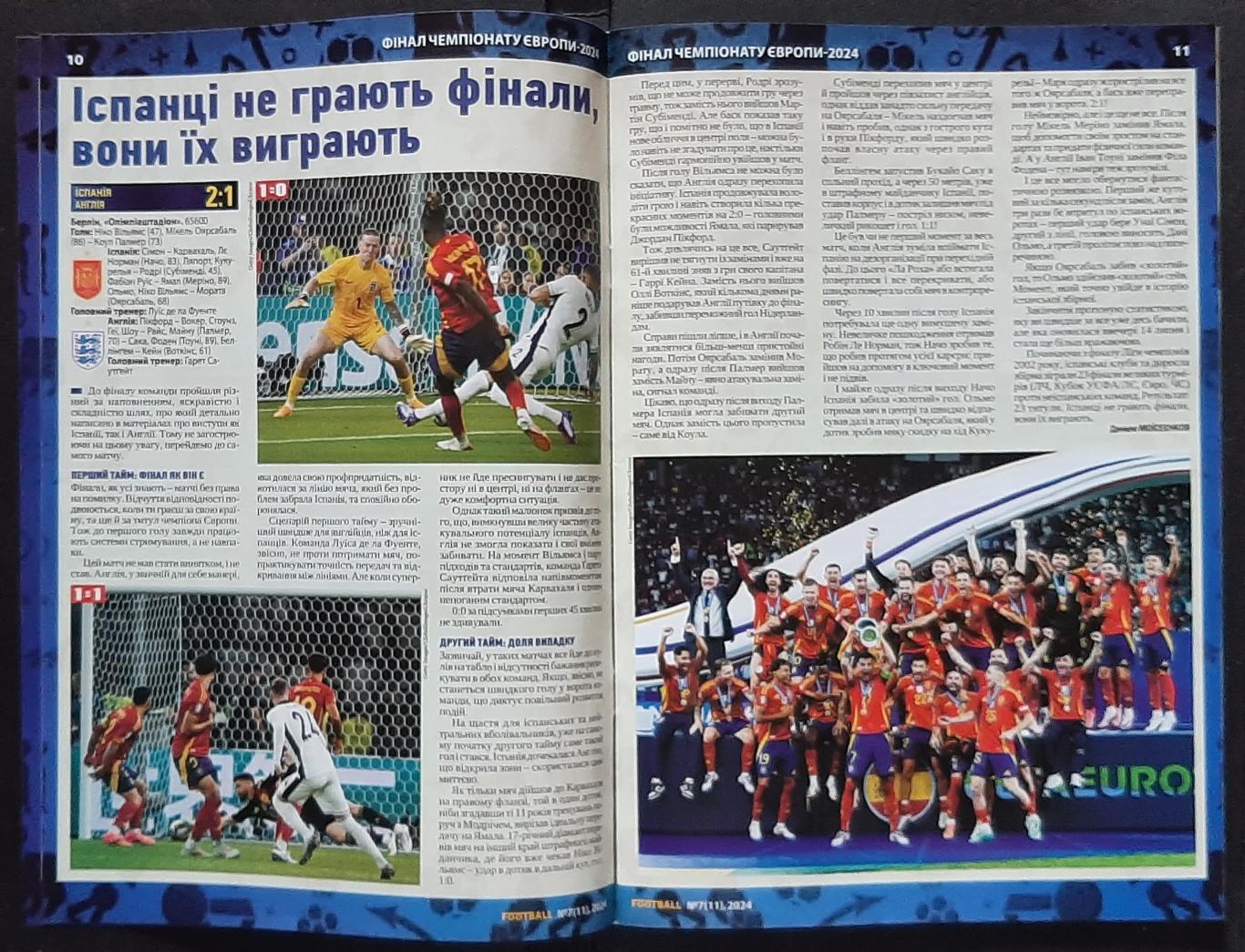 Журнал Football.ua #7 2024 Підсумки Чемпіонату Європи та Copa America 3