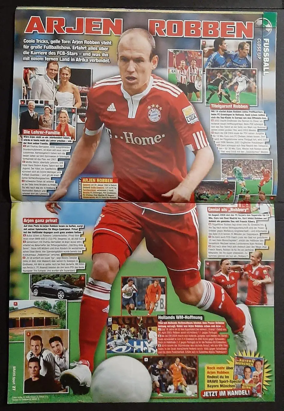 Журнал Bravo Sport 2009 постери двосторонні Адлер / Болт; Рібері / Роналду 2