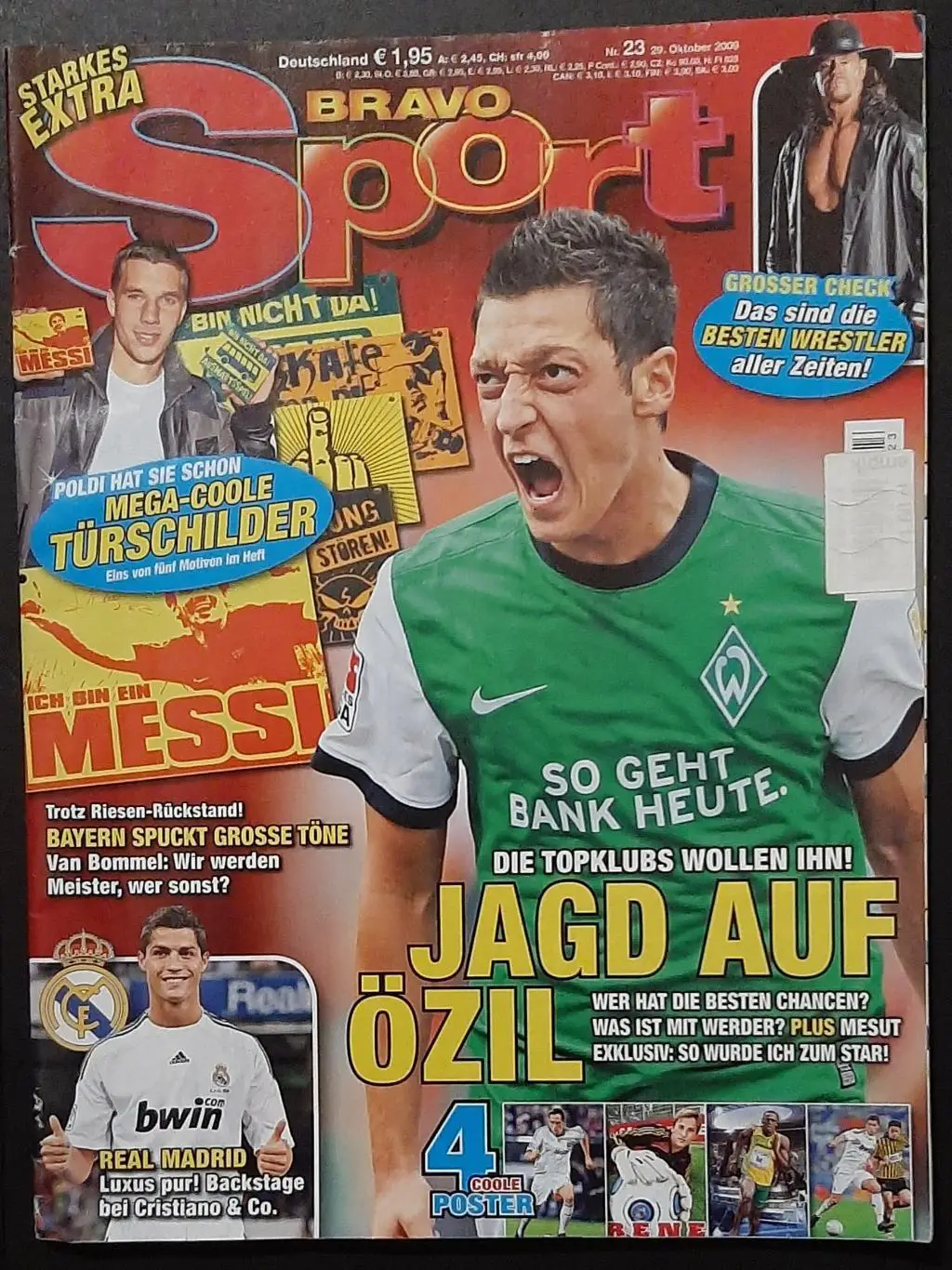 Журнал Bravo Sport 2009 постери двосторонні Адлер / Болт; Рібері / Роналду