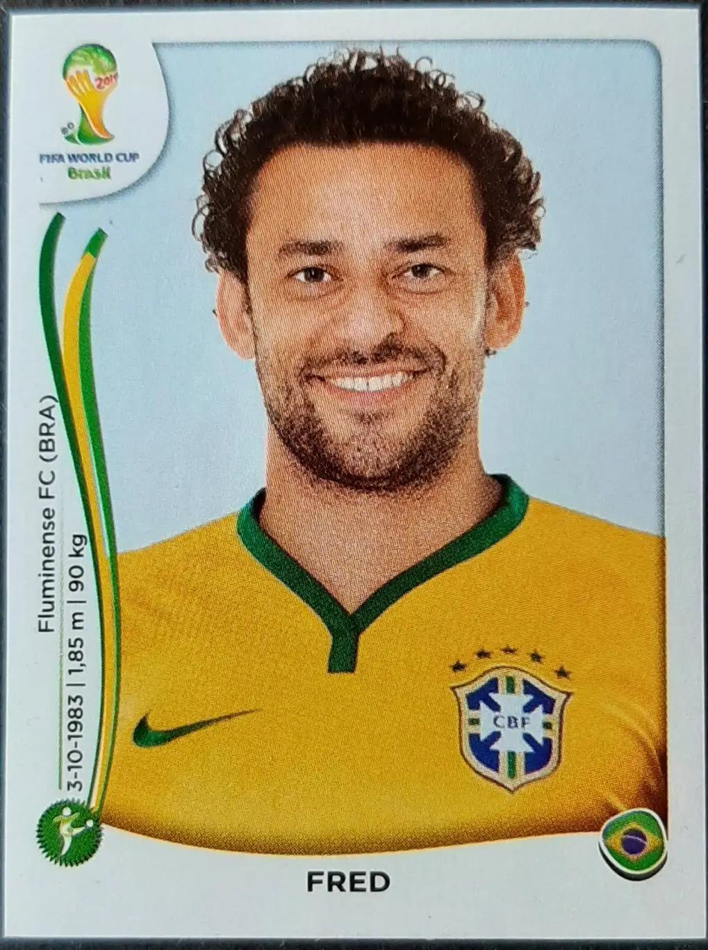 Наклейка Panini Fred #50 Brasil Чемпіонат світу 2014