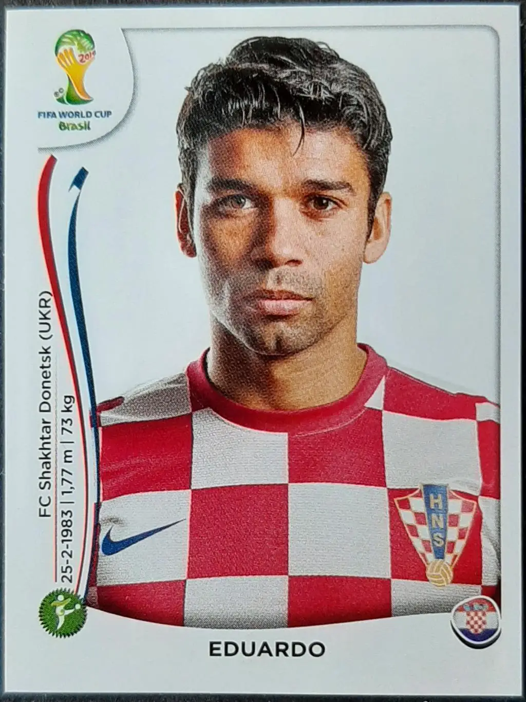 Наклейка Panini Eduardo #67 Croatia Чемпіонат світу 2014