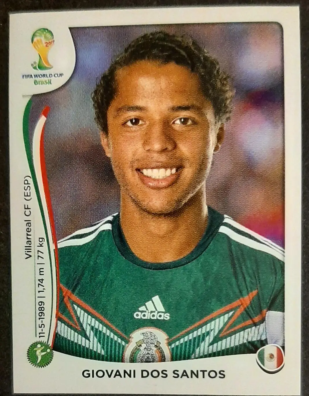 Наклейка Panini Giovani Dos Santos #83 Mexico Чемпіонат світу 2014