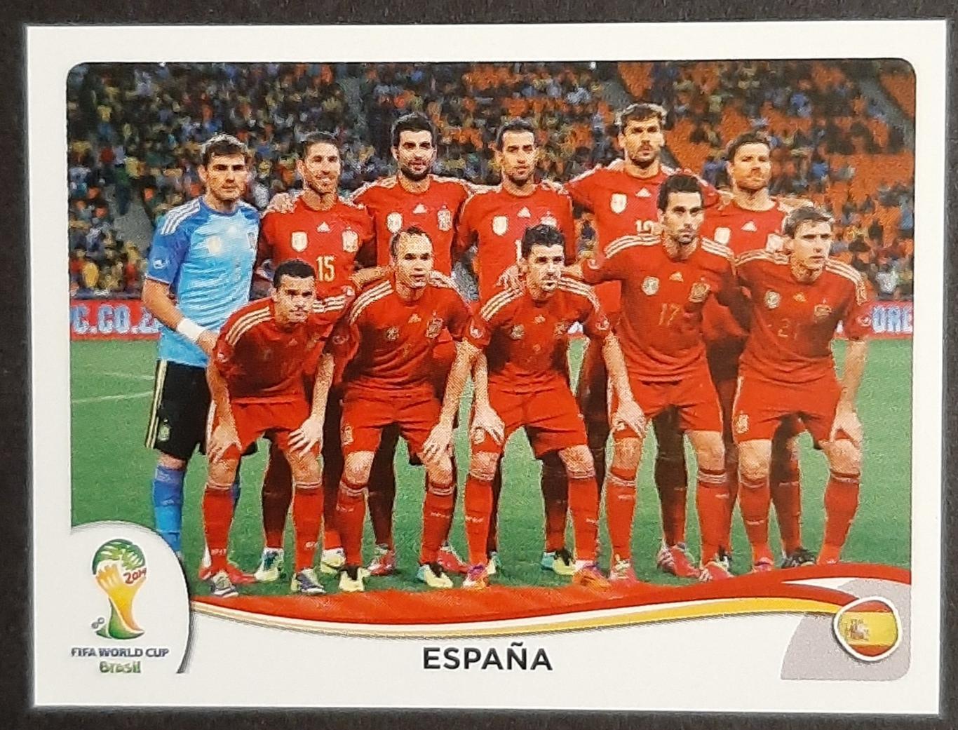 Наклейка Panini Espana / Іспанія #109 Чемпіонат світу 2014