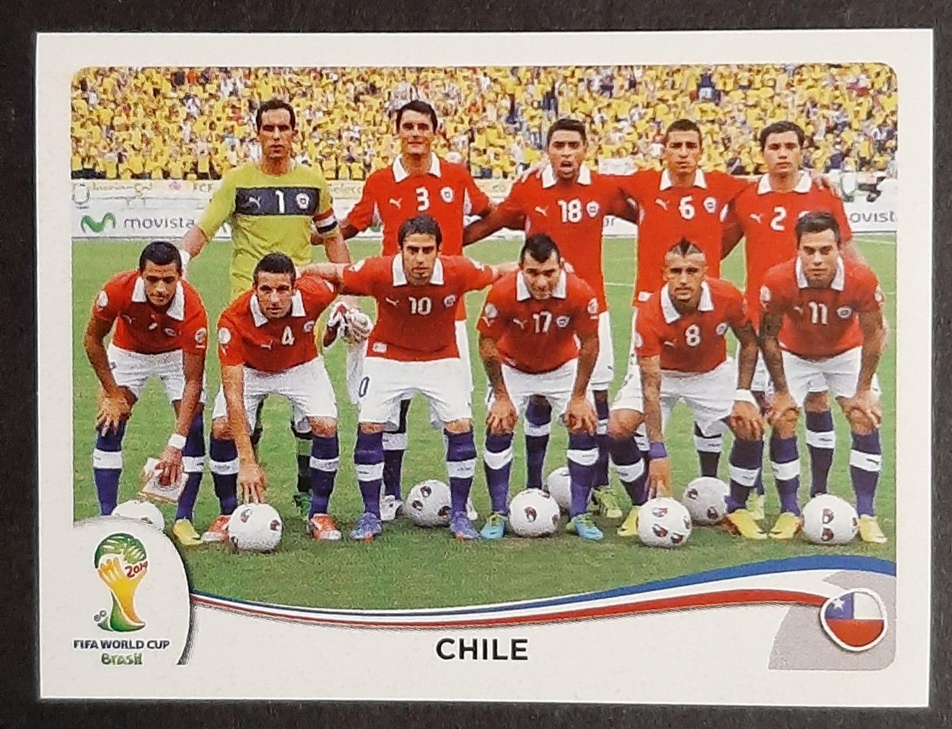 Наклейка Panini Chile / Чілі #147 Чемпіонат світу 2014